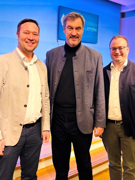  Foto (CSU-Landtagsfraktion): (v. l.) MdL Josef Heisl, Ministerprsident Dr. Markus Sder und MdL Stefan Meyer bei der Winterklausur der CSU-Landtagsfraktion in Banz.